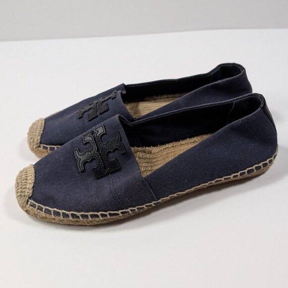 Great condition Tory Burch Weston Flat Espadrille shoes in Bright Navy - size 8M - Picture 1 of 17